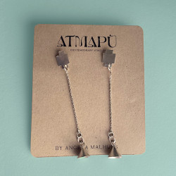 PENDIENTES cruz de plata