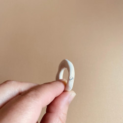 Anillo de Porcelana blanco - pieza única