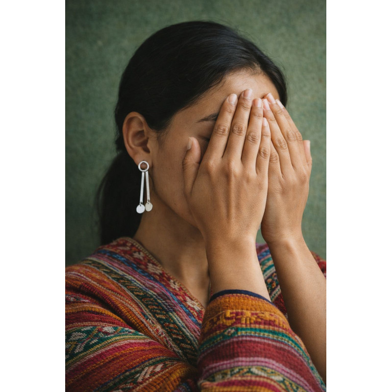 PENDIENTES colgantes de plata