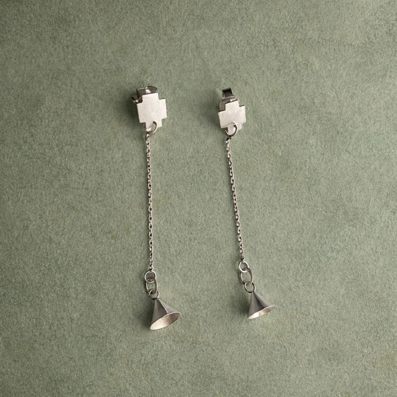 PENDIENTES cruz de plata