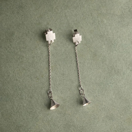 PENDIENTES cruz de plata